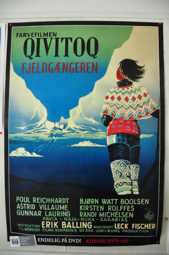 Cartaz de filme dinamarquês nas ruas de Nuuk, capital da Groelândia